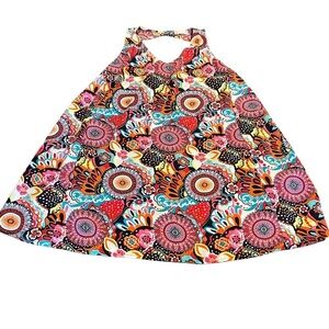 Altar’d State Boho Sleeveless V-Neck Open Back Tunic Mini Dress Size Small